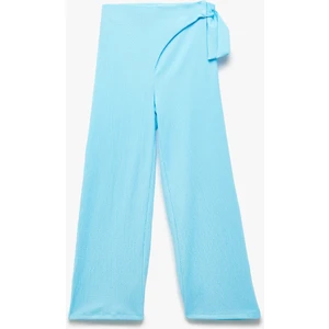 Bağlama Detaylı Basic Bol Paça Pantolon