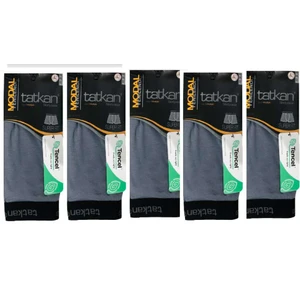 Tatkan Erkek 5'li Modal Penye (Likralı Esnek) Spor Kesim Slim Fit Boxer Külot  (Kombin) Abani Classic