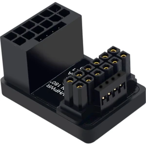 Pcıe5.0 Grafik Kartı Atx3.0 Güç Kaynağı 12VHPWR 16 Ila 16P 600W Erkek Dişi 180 Derece Adaptör Konnektörü Siyah (Yurt Dışından)
