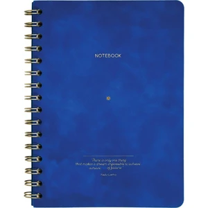 Victoria's Journals Vegan Deri Esnek Kapaklı Spiralli Defter A5 100 gr 128 Sayfa Çizgili Mavi