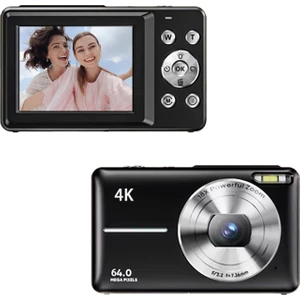 4K 30FPS 64MP Dijital Kamera, 18X Zoom, 2.4 Inç Ekran, Gençlere Hediye (Yurt Dışından)