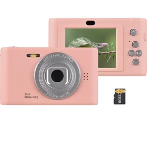 1080P 50MP Dijital Fotoğraf Makinesi Çift Lens 8x Zoom 2.4 Inç Ekran 32GB Öğrenci Hediyesi (Yurt Dışından)