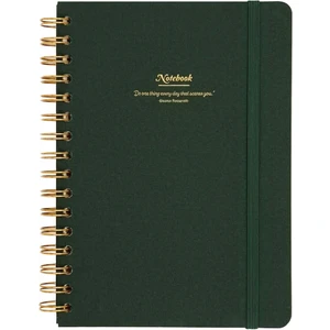 Victoria's Journals Canvas Sert Kapak Spiralli Defter A5 100GR 160 Sayfa Çizgili Yeşil