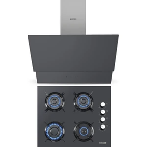 Antrasit 2'li Ankastre Cam Set (DA6-835 + KO-40TAHDF)