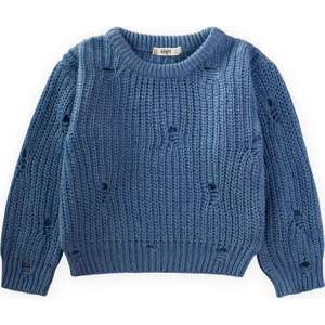 Selanik Triko Kazak 2-8 Yaş Indigo Mavi