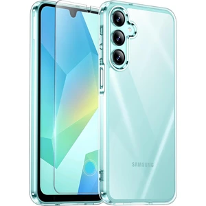 Samsung Galaxy A16 Şeffaf Silikon Kılıf + Cam Ekran Koruyucu Seti ( 1 KILIF + 1 CAM)