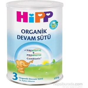 3 Organik Prebiyotik, Probiyotik, Combiotic Devam Sütü 350 gr  - 12'li