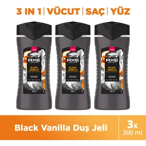 Premium Collection Duş Jeli Black Vanilla 3 In 1 Vücut Saç Yüz 300 ml x 3