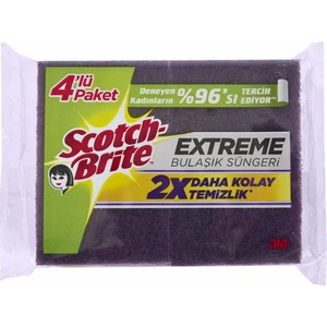 Scotch Brite Extreme Bulaşık Süngeri Daha Kolay Temizlik 4'lü