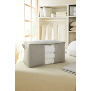Ocean Home Textile Mega Boy Pencereli Gri Kapitone Yastık Yorgan Kazak Hurcu, Hurç 75x40x40 cm