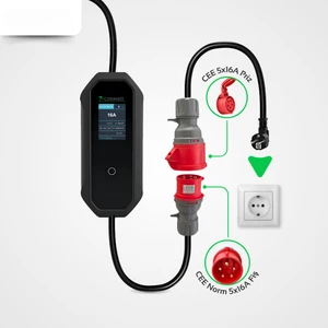 Cks Enerji Coswatt Elektrikli Araba Taşınabilir Şarj Cihazı 11 Kw 16A Tip-2 5X16A 10 Metre Kablo (Türkçe Menü)