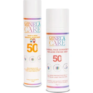 Minela Care Acne Prone Mineral Filtreli + Bebek Güneş Koruyucu Seti Pa++++