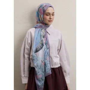 Flower Dreams Desen Ipek Krep Şal Soft Pembe