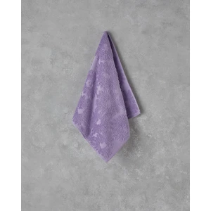 Flower Touch Pamuklu Jakarlı Yüz Havlusu 50 x 80  cm  Lila