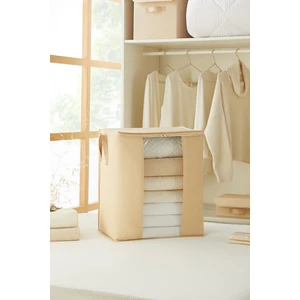 Ocean Home Textile Pencereli Bej Balıksırtı Yastık Yorgan Kazak Hurcu , Hurç 45x30x50 cm