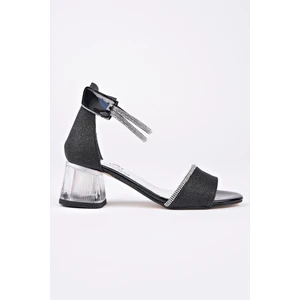 Noşa Bilekten Bağlamalı Simli Kız Çocuk Kısa Topuklu Ayakkabı