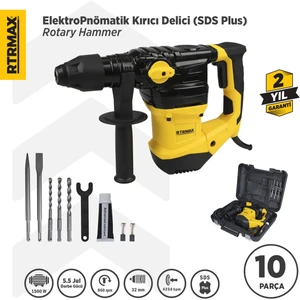 Rtrmax RTM2330 Elektropnömatik Sds Plus Kırıcı ve Delici 1500 W 5.5 Jul 32 mm
