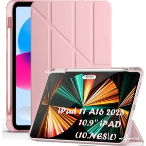 M.tk moveteck Apple İpad 11 (A16) 2025 10. Nesil 10.9 Kılıf Yumuşak Kalem Bölmeli Akıllı Uyku Modlu A2696 A2757 A3355