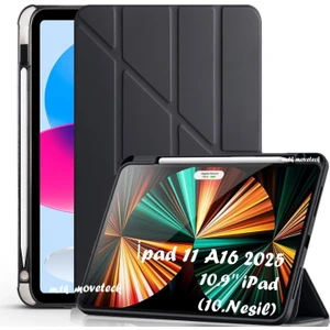 M.tk moveteck Apple İpad 11 (A16) 2025 10. Nesil 10.9 Kılıf Yumuşak Kalem Bölmeli Akıllı Uyku Modlu A2696 A2757 A3355