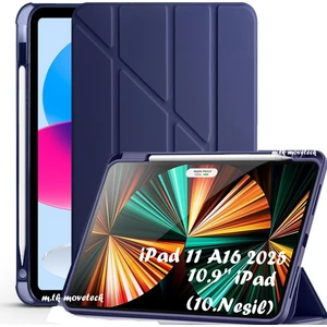 M.tk moveteck Apple İpad 11 (A16) 2025 10. Nesil 10.9 Kılıf Yumuşak Kalem Bölmeli Akıllı Uyku Modlu A2696 A2757 A3355