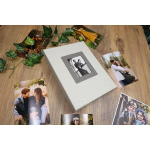 NRCN 10x15 cm 200'lük Koton Desenli Lüks Fotoğraf Albümü (Krem)