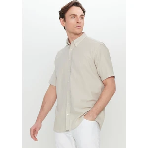 Altınyıldız Classics %100 Pamuk Comfort Fit Rahat Kesim Düğmeli Gömlek Yaka Armürlü Gömlek