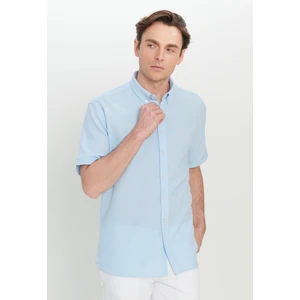 Altınyıldız Classics %100 Pamuk Comfort Fit Rahat Kesim Düğmeli Gömlek Yaka Armürlü Gömlek