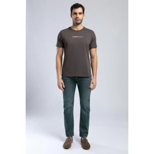 Lee Cooper Elvis Erkek O Yaka T-Shirt Kahve