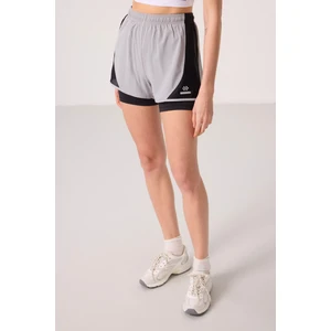 Tommy Life Taş Polyester Gizli Cep Fermuarlı Standart Kalıp Kadın Içi Taytlı Şort - 91015