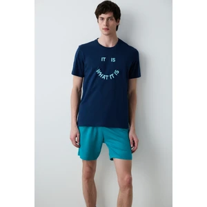 Smiley Face Çok Renkli Şortlu Pijama Takımı