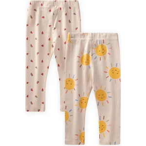 Ikili Set Tayt 1-8 Yaş Karpuz - Güneş Desen