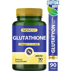 Glutatyon Jumbo 90 Tablet Glutathione Kolajen 1-2-3 Ala Bromelain Hyaluronik Asit