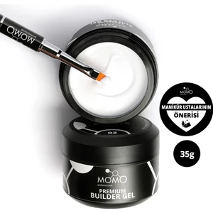 Momo Professional Premium Builder Protez Tırnak Jeli No.2, Beyaz, 35 gr