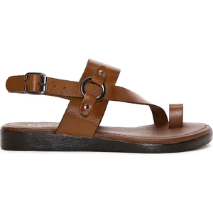 Kadın Taba Parmak Arası Deri Bodrum Sandalet 25SFD331218