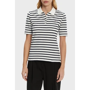 Tommy Hilfiger Çizgili Streç Pamuklu Regular Fit Düğmeli Polo Yaka T Shirt Bayan Polo Yaka T Shirt WW0WW43224 0bf