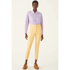 Arleths Slim Fit Dar Paça Bal Rengi Pantolon