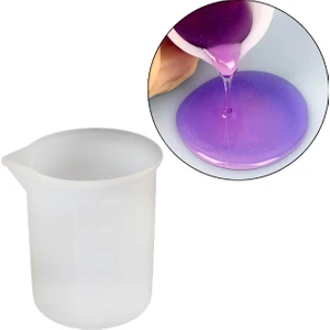 Tahtakale Toptancı Epoksi Reçine Silikon Beaker Döküm Karıştırma Kabı Uçlu 100 ml