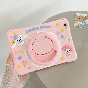 Apple iPad 6. Nesil 9.7 Inc Çocuklar Için Standlı ve Askılı Hasara Dayanıklı Cinnamoroll Kılıf A1893 A1954