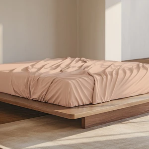 | Purecomfort | Doğal Pamuk Çift Kişilik Düz Çarşaf Seti | 240 x 260 cm  | Şampanya