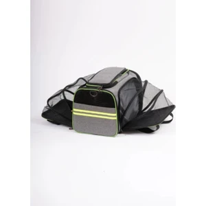 Brave Paws Yıkanabilir Kedi ve Köpek Çantası Hawaii Fileli Gri Renkli