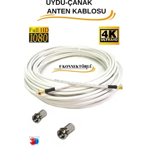 Anten Kablosu Hd+Full Hd+4k+Altın Uçlu Özel Seri
