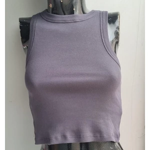 Kadın Fitilli Halter Yaka Crop Atlet