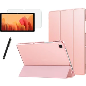 Samsung Galaxy Tab S6 Lite SM-P610 10.4" Kılıf + Ekran Koruyucu + Kalem Smart Cover Katlanabilir Standlı Akıllı Rose Gold