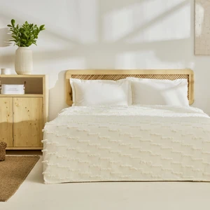 Kaşmir Home Ella Çift Kişilik Yatak Örtüsü Offwhite