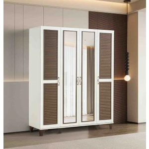 Pema Home Toprak %100 Mdf 4 Kapaklı Dolap Gardırop