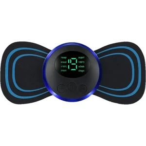 8 Modlu Mini Şarjlı Kelebek LCD Ekran Ems Boyun Omuz Kol Sırt Elektrikli Masaj Bantı Kas Stimülatörü
