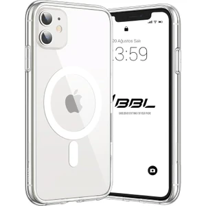  iPhone 12 Kılıf Magsafe Özellikli Pc Sert Şeffaf Kılıf Mika Kılıf Sararmaz Kılıf Slim Ince Kılıf - Şeffaf