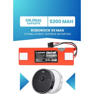 Roborock S5 Max Uyumlu Batarya (Orjinal Kapasite) 5200MAH Pil Robot Süpürge Batarya Değişimi