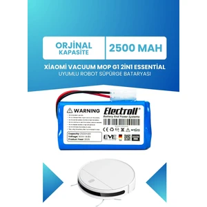 Xiaomi Vacuum Mop G1 2in1 Essential Batarya (ORJİNAL KAPASİTE) 2500mah Robot Süpürge Pili MJSTG1
