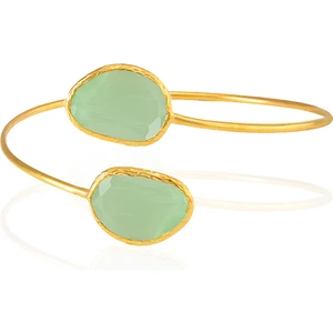 Kadir Jewellery 22 Ayar Altın Kaplama Zirkon Taşlı Ayarlanabilir Trend Bilezik